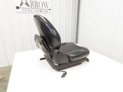 Grammer Forklift Seat Black Vinyl Adjustable Removed From Linde 0015225372