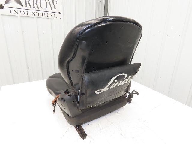 Grammer Forklift Seat Black Vinyl Adjustable Removed From Linde 0015225372