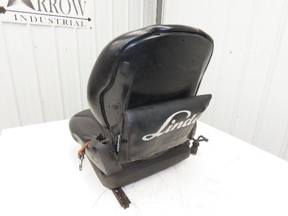 Grammer Forklift Seat Black Vinyl Adjustable Removed From Linde 0015225372