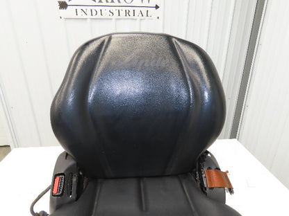Grammer Forklift Seat Black Vinyl Adjustable Removed From Linde 0015225372