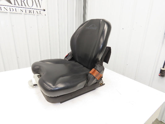 Grammer Forklift Seat Black Vinyl Adjustable Removed From Linde 0015225372