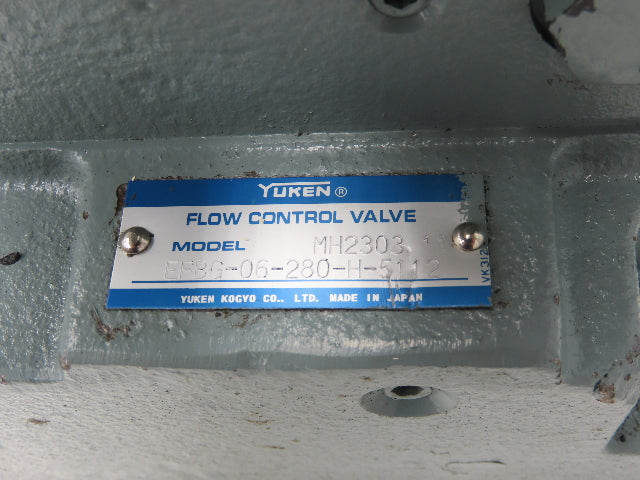 Yuken EFBG-06-280-H-5112 Proportional Flow Control Relief Valve EDG-01V