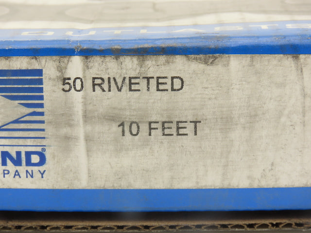 Diamond X-1550-010 Roller Chain #50 Riveted 10' Single Strand DMD-50-1R-10FT
