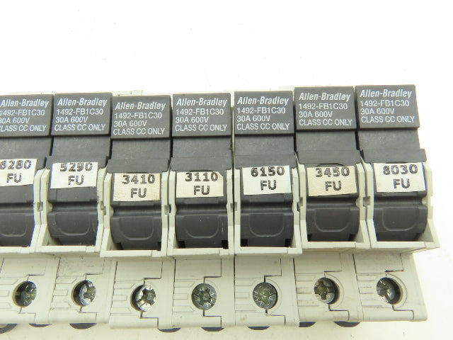 Allen Bradley 1492-FB1C30 Fuse Holder 30A 600V 1 Pole Class CC Ser B Lot of 18