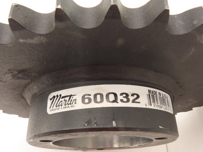 Martin 60Q32 #60 Roller Chain Sprocket 32-Tooth 3/4"Pitch MST Q1 Split Taper