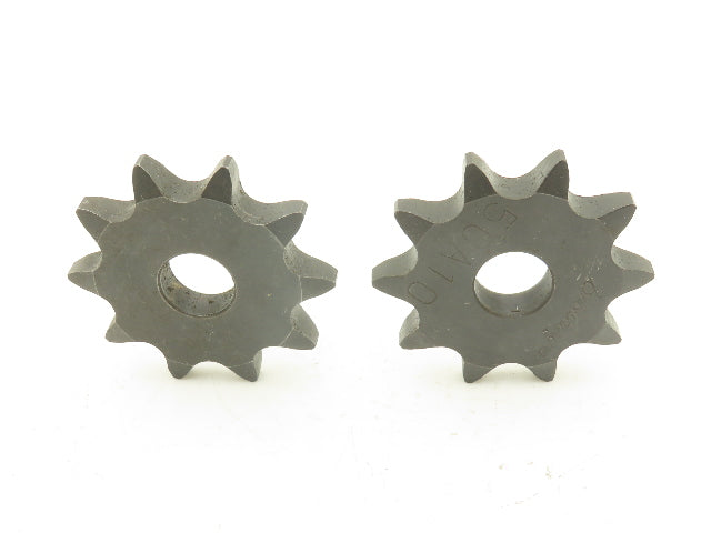 Browning 50A10 #50 Roller Chain Sprocket 10-Tooth 5/8" Stock Bore  Lot of 2