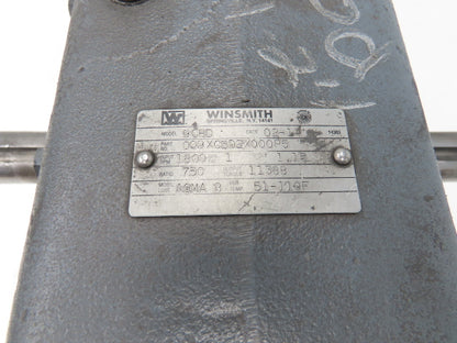 Winsmith Speed Reducer Gearbox 750:1 Double Reduction 2.4RPM 1.15Hp 11388IN-LBS