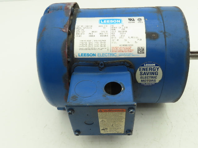 Leeson C6T17FC1G AC Motor 3/4Hp 1725RPM 208-230/460 3Ph 56C TEFC
