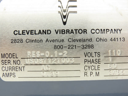 Cleveland Vibrator RES-0.1-2 Single Phase Rotary Electric Vibrator 110V 3165rpm