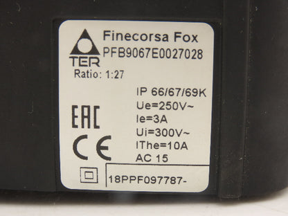 TER PFB9067E0027028 Finecorsa Fox Rotary Limit Switch 1:27 Rev Ratio PRSL0036XX