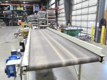 EMI Plastics 40"W x 14'L Portable Slider Bed Conveyor 35"Bed 115V 4FPM