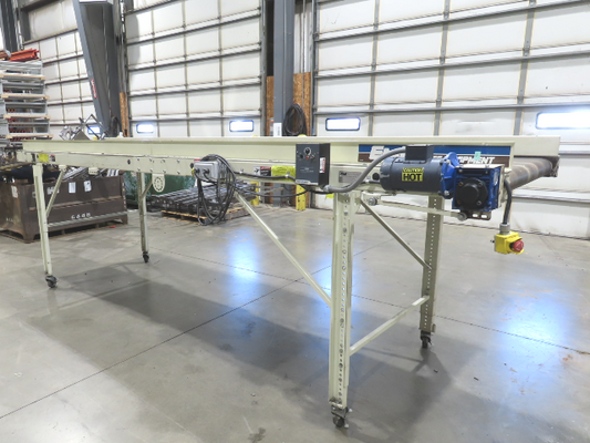 EMI Plastics 40"W x 14'L Portable Slider Bed Conveyor 35"Bed 115V 4FPM