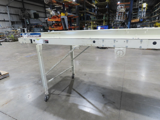 EMI Plastics 40"W x 14'L Portable Slider Bed Conveyor 35"Bed 115V 4FPM