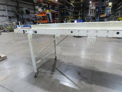 EMI Plastics 40"W x 14'L Portable Slider Bed Conveyor 35"Bed 115V 4FPM