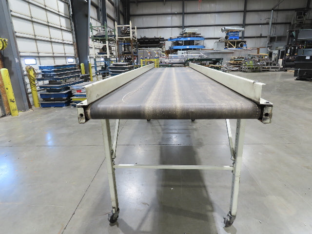 EMI Plastics 40"W x 14'L Portable Slider Bed Conveyor 35"Bed 115V 4FPM
