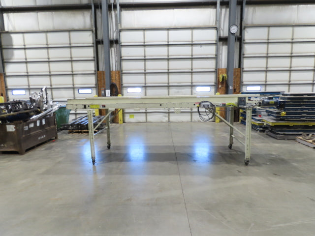 EMI Plastics 40"W x 14'L Portable Slider Bed Conveyor 35"Bed 115V 4FPM