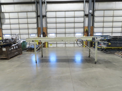EMI Plastics 40"W x 14'L Portable Slider Bed Conveyor 35"Bed 115V 4FPM