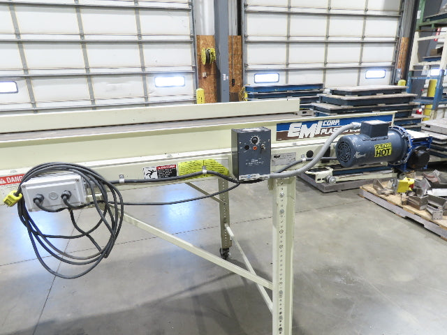 EMI Plastics 40"W x 14'L Portable Slider Bed Conveyor 35"Bed 115V 4FPM
