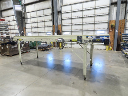 EMI Plastics 40"W x 14'L Portable Slider Bed Conveyor 35"Bed 115V 4FPM