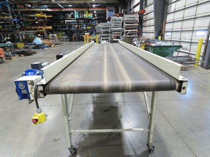 EMI Plastics 40"W x 14'L Portable Slider Bed Conveyor 35"Bed 115V 4FPM
