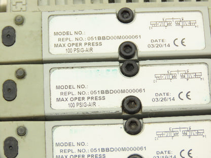 Numatics 219-828|240-183|240-241 6-Station G3 5-Valve Manifold w/Comm Sub-Bus