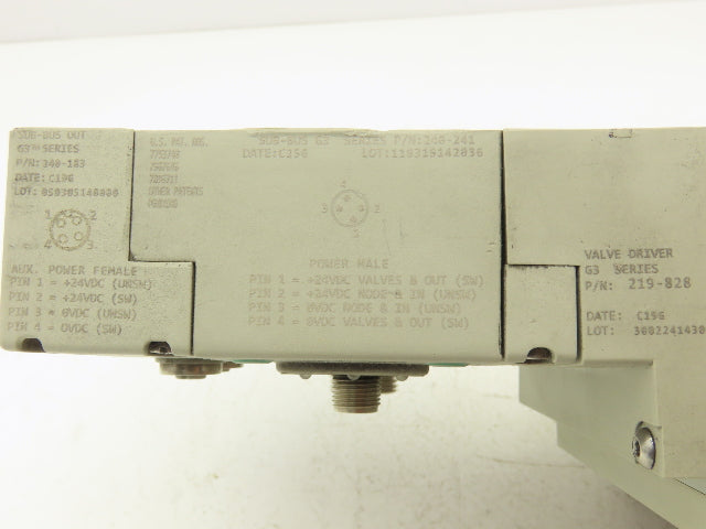 Numatics 219-828|240-183|240-241 6-Station G3 5-Valve Manifold w/Comm Sub-Bus