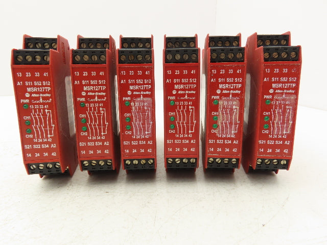 Allen Bradley 440R-N23131 MSR127TP Guardmaster Safety Relay 24V Lot of 6
