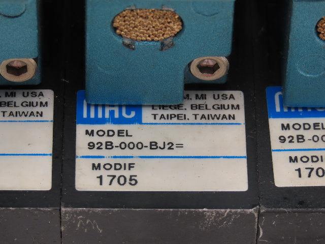 MAC 92B-EAF-000-DM-DDAP-1DM  4-Station Solenoid Valve Manifold Assy 24VDC