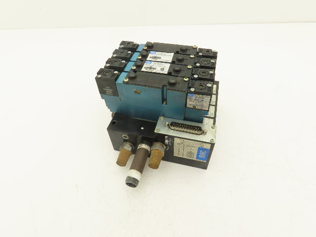 MAC 92B-EAF-000-DM-DDAP-1DM  4-Station Solenoid Valve Manifold Assy 24VDC