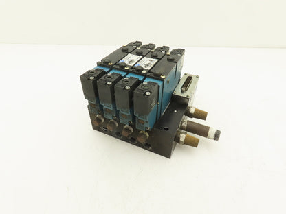 MAC 92B-EAF-000-DM-DDAP-1DM  4-Station Solenoid Valve Manifold Assy 24VDC