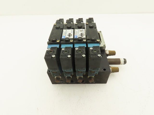 MAC 92B-EAF-000-DM-DDAP-1DM  4-Station Solenoid Valve Manifold Assy 24VDC