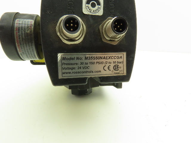Ross Controls M35S50NAEXCCGA M35 Series Pneumatic Double Valve 30-150PSIG 24VDC