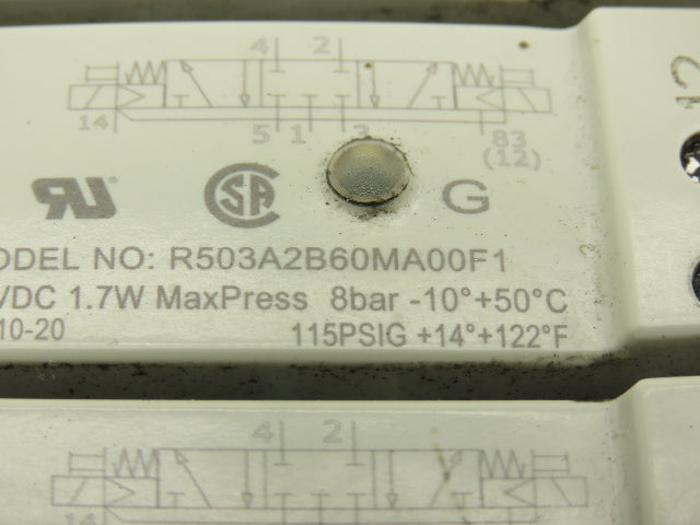 Aventics R503A2B60MA00F1  6-Station Solenoid Valve Manifold 24VDC Ethernet IP