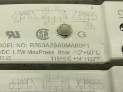 Aventics R503A2B60MA00F1  6-Station Solenoid Valve Manifold 24VDC Ethernet IP