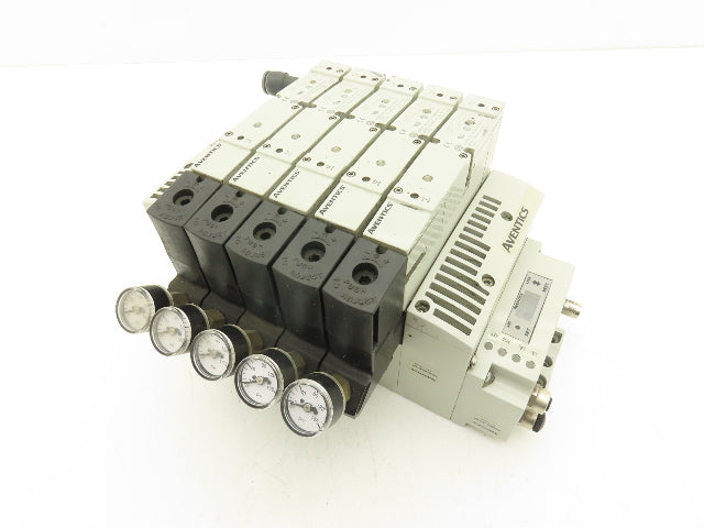 Aventics R503A2B60MA00F1  6-Station Solenoid Valve Manifold 24VDC Ethernet IP