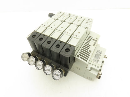 Aventics R503A2B60MA00F1  6-Station Solenoid Valve Manifold 24VDC Ethernet IP
