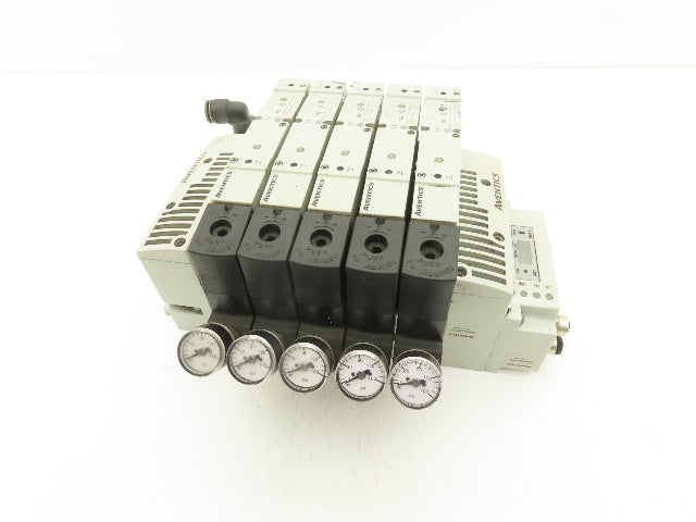 Aventics R503A2B60MA00F1  6-Station Solenoid Valve Manifold 24VDC Ethernet IP