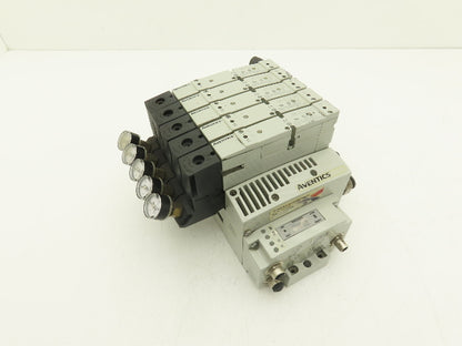 Aventics R503A2B60MA00F1  6-Station Solenoid Valve Manifold 24VDC Ethernet IP