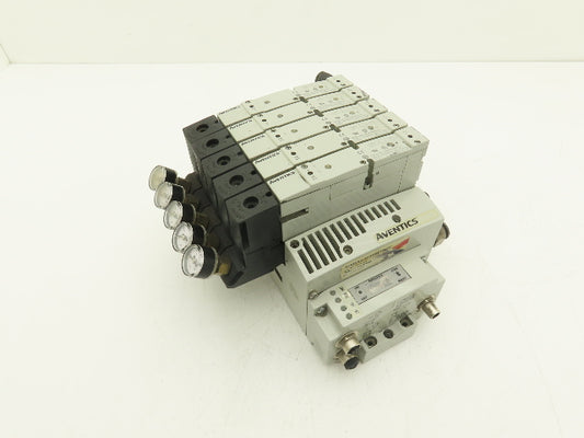 Aventics R503A2B60MA00F1  6-Station Solenoid Valve Manifold 24VDC Ethernet IP