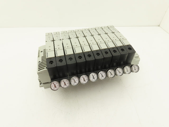 Aventics 503 Series 10-Station Solenoid Valve Manifold 24VDC w/Ethernet IP DLR