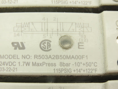 Aventics 503 Series 10-Station Solenoid Valve Manifold 24VDC w/Ethernet IP DLR