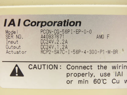 IAI Corp PCON-CG-56PI-EP-0-0 Robo Actuator Position Controller Module 24VDC