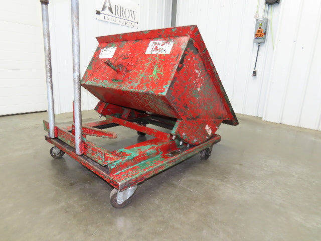Roura Self Dumping Hopper 1/3 Yard Forklift Steel Dumpster 40x48x31" Casters