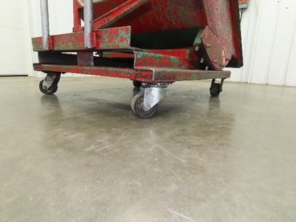 Roura Self Dumping Hopper 1/3 Yard Forklift Steel Dumpster 40x48x31" Casters