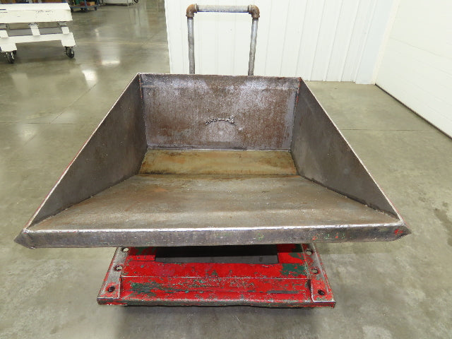 Roura Self Dumping Hopper 1/3 Yard Forklift Steel Dumpster 40x48x31" Casters