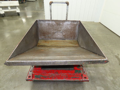 Roura Self Dumping Hopper 1/3 Yard Forklift Steel Dumpster 40x48x31" Casters
