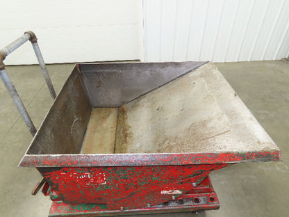 Roura Self Dumping Hopper 1/3 Yard Forklift Steel Dumpster 40x48x31" Casters