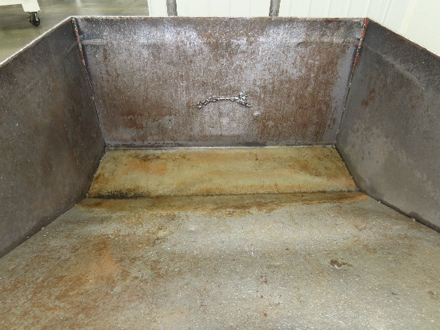 Roura Self Dumping Hopper 1/3 Yard Forklift Steel Dumpster 40x48x31" Casters