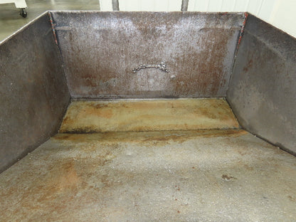 Roura Self Dumping Hopper 1/3 Yard Forklift Steel Dumpster 40x48x31" Casters