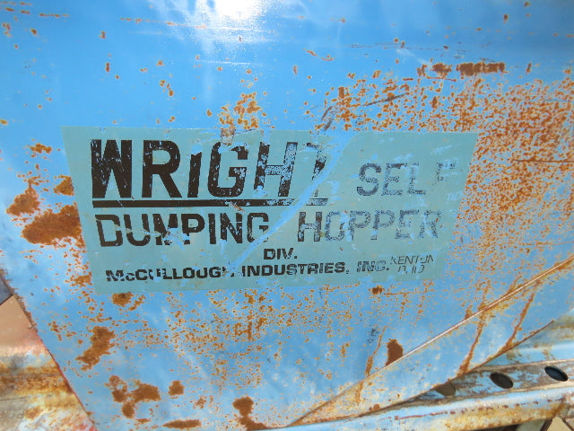 McCullough Wright Self Dumping Hopper 1/4" Yard 4000lb 2 Ton Rubber Wheels